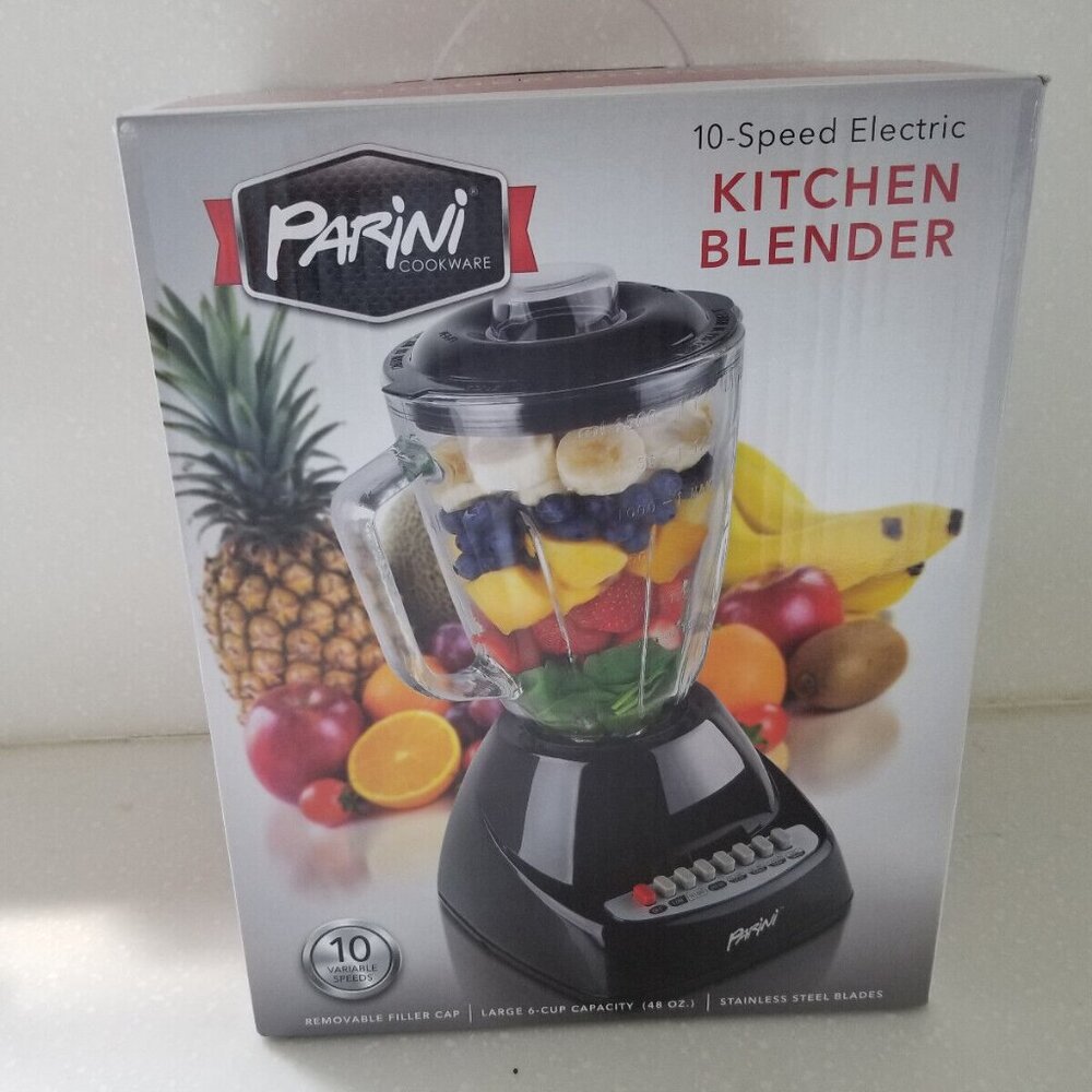 New Parini Electric Glass Blender 10 Speed 6 cup